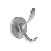 Крючок мебельный двухрожковый, матовый хром KR 0350 SC Крючок мебельный двухрожковый, матовый хром KR 0350 SC