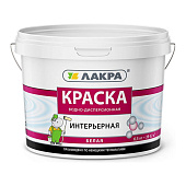  Краска интерьерная Белый Лакра 6,5кг 