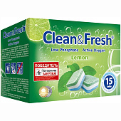 Таблетки для очистки посудомоечных машин Clean&Fresh, 15 таб. Таблетки для очистки посудомоечных машин Clean&Fresh, 15 таб.