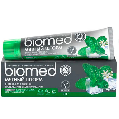  Зубная паста BIOMED Мятный шторм 100г 