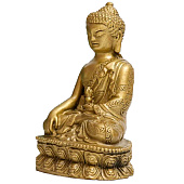  Нэцкэ фигурка «Будда на медитации», полистоун, под бронзу, 11?7.5?5.5 см 3516525 