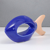 Сувенир керамика "Рыбка" песочно-синяя 26х5,5х9,5 см 9704788 Сувенир керамика "Рыбка" песочно-синяя 26х5,5х9,5 см 9704788