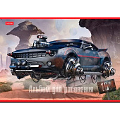  Альбом для рисования А4 16л скрепка Дизельпанк серия, 16А4В 