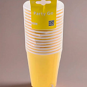  Набор бумажных стаканов 16 шт. "Party yellow", (9,5 см) 
