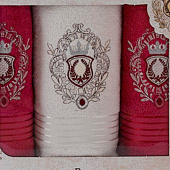 Комплект полотенец в коробке MERZUKA махровые 3 шт.BOSS (бордовый) Комплект полотенец в коробке MERZUKA махровые 3 шт.BOSS (бордовый)