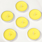  Набор свечей чайных ароматических, 6 шт, лимон 831895 