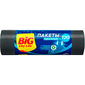 Мешки для мусора BIG City 120л 10шт 70х106см 10мкм черные