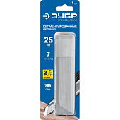 Лезвия сегментированные 25мм, 5шт, ЗУБР Лезвия сегментированные 25мм, 5шт, ЗУБР