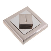 Накладка фиксатор квадрат RUCETTI RAP WC-S SN/CP бел.никель/хром Накладка фиксатор квадрат RUCETTI RAP WC-S SN/CP бел.никель/хром