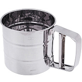 Кружка-сито для просеивания муки металл обьем 375гр 884-005 Кружка-сито для просеивания муки металл обьем 375гр 884-005