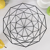  Фруктовница Доляна «Геометрия», 27?27?14 см, цвет чёрный 3944572 