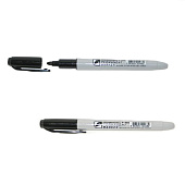  Маркер перманентный черный двухсторонний CROWN 2мм/1мм круглый (12/1152) /P-800W/ 