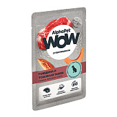 Влажный корм AlphaPet WOW Superpremium для собак с чувствительным пищеварением 85г говядина/тыква соус (215010)
