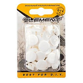  Заглушки на меб.стяжку 7мм белые (50 шт) "Element" 