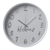  Часы настенные круг d=30 см, корпус серый, "Home", "Рубин", 3014-002 