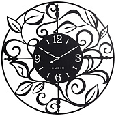  Часы настенные Нежность  Рубин, d-50 см, металл, открытая стрелка, черный, 5023-001 