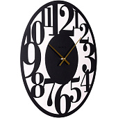  Часы настенные Симфония Рубин, d-50 см, металл, открытая стрелка, черный , 5026-001 (5) 