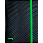 Папка пластиковая на 2-х кольцах А4 30 мм, 600 мкм, deVENTE MonoChrome, черная с неновым зеленым, 3081006 Папка пластиковая на 2-х кольцах А4 30 мм, 600 мкм, deVENTE MonoChrome, черная с неновым зеленым, 3081006