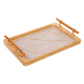  Поднос для завтрака "SHEF" 30х20х5см  светлый мрамор 405-285 
