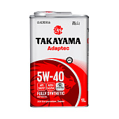 Масло моторное TAKAYAMA Adaptec 5W40 синт API SN/CF, ACEA A3/B4 1л железо Масло моторное TAKAYAMA Adaptec 5W40 синт API SN/CF, ACEA A3/B4 1л железо