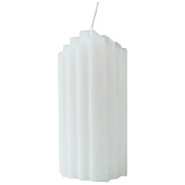  Свеча-цилиндр Небоскрёб, 3,7х11,5 см, белая, 9889577 