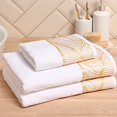 Полотенце 50х90 махровое Love Life "Leaves" белый, 100% хл, 360 гр/м2 9415375 Полотенце 50х90 махровое Love Life "Leaves" белый, 100% хл, 360 гр/м2 9415375