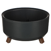 Кашпо 'Грация прайм' 2,25 л d=220мм h=125мм антрацит К1673 Кашпо 'Грация прайм' 2,25 л d=220мм h=125мм антрацит К1673