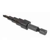 Сверло по металлу шаговое 4-12 мм (5 ступ.) Hardcore Сверло по металлу шаговое 4-12 мм (5 ступ.) Hardcore