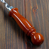 Шампур плоский узбекский для шашлыка с деревянной ручкой 50см 3815913 Шампур плоский узбекский для шашлыка с деревянной ручкой 50см 3815913