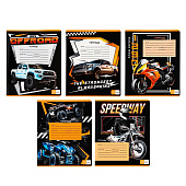 Тетрадь в клетку, 24 листа, А5, на скрепке, блок №1, Гонщику, микс Тетрадь в клетку, 24 листа, А5, на скрепке, блок №1, Гонщику, микс