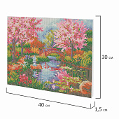 Алмазная мозаика Остров сокровищ 30х40 см, "Японский сад", на подрамнике, 662424 Алмазная мозаика Остров сокровищ 30х40 см, "Японский сад", на подрамнике, 662424