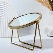 Зеркало настольное «PREMIUM MIRROR», d зеркальной поверхности 14,5 см, цвет золотой Зеркало настольное «PREMIUM MIRROR», d зеркальной поверхности 14,5 см, цвет золотой