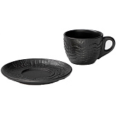  Чайная пара Magistro Black style,фарфор, чёрная 10630437 