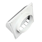  Вывод стенной с обратным клапаном 175х175 с выходом d120 белый 