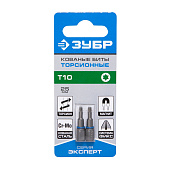 Биты 1/4 T10х25мм (уп2шт) "ЭКСПЕРТ"/ ЗУБР /26015-10-25-2