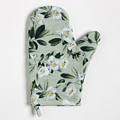 Варежка-прихватка Доляна Apple flowers, 20х28 см, хлопок, рогожка, 9322513 Варежка-прихватка Доляна Apple flowers, 20х28 см, хлопок, рогожка, 9322513