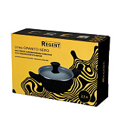 Кастрюля 2,3л. с крышкой 20см Linea GRANITO NERO 93-AL-GN-4-20