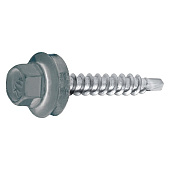  Саморезы кровельные 4,8х28мм, 250шт, RAL 7004 серый 