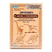 Набор для творчества выжигание Динозавры 5 шт, 02745