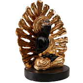 Сувенир полистоун "Будда. Пальмовый лист" золото и чёрный 14,5х9х17,5 см 10323437 Сувенир полистоун "Будда. Пальмовый лист" золото и чёрный 14,5х9х17,5 см 10323437