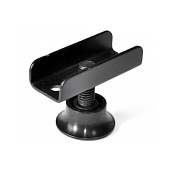 Опора регулируемая М8 с металл. скобой под плиту 16мм с пяткой Ф27мм, черная Опора регулируемая М8 с металл. скобой под плиту 16мм с пяткой Ф27мм, черная