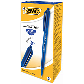 Ручка шариковая автоматическая BIC Round Stic Clic, синяя, корпус синий, 1мм, 926376