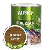 HUSKY SIBERIAN «Суперлазурь» ореховое дерево 0,9 л HUSKY SIBERIAN «Суперлазурь» ореховое дерево 0,9 л