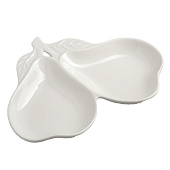 Менажница 2 ячейки «Груши», керамика 25х19х3 см 4474482 Менажница 2 ячейки «Груши», керамика 25х19х3 см 4474482