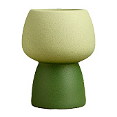 Кашпо-ваза "Мина" зеленое, 14х14х20см 9943506 Кашпо-ваза "Мина" зеленое, 14х14х20см 9943506