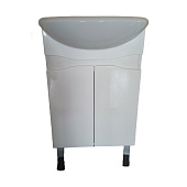 Тумба Октет 55 напольная белая с раковиной Уют 55 Тумба Октет 55 напольная белая с раковиной Уют 55