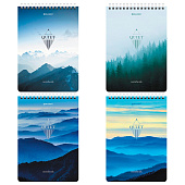 Блокнот А5 146х206мм, 80л, гребень, картон, жесткая подложка, клетка, BRAUBERG, Безмятежность,114380 Блокнот А5 146х206мм, 80л, гребень, картон, жесткая подложка, клетка, BRAUBERG, Безмятежность,114380