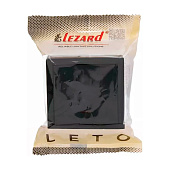 Выключатель накладной 1 клавиша, цвет черн. бархат с подсветкой, Lezard LETO