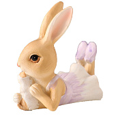  Фигурка полистоун «Зайка в сиреневом сарафане с щеночком», 10?5.5?9 см 10583218 