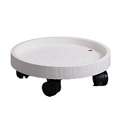 Подставка д/цветов d=28см ,отверстие под слив, белый 274461 Подставка д/цветов d=28см ,отверстие под слив, белый 274461